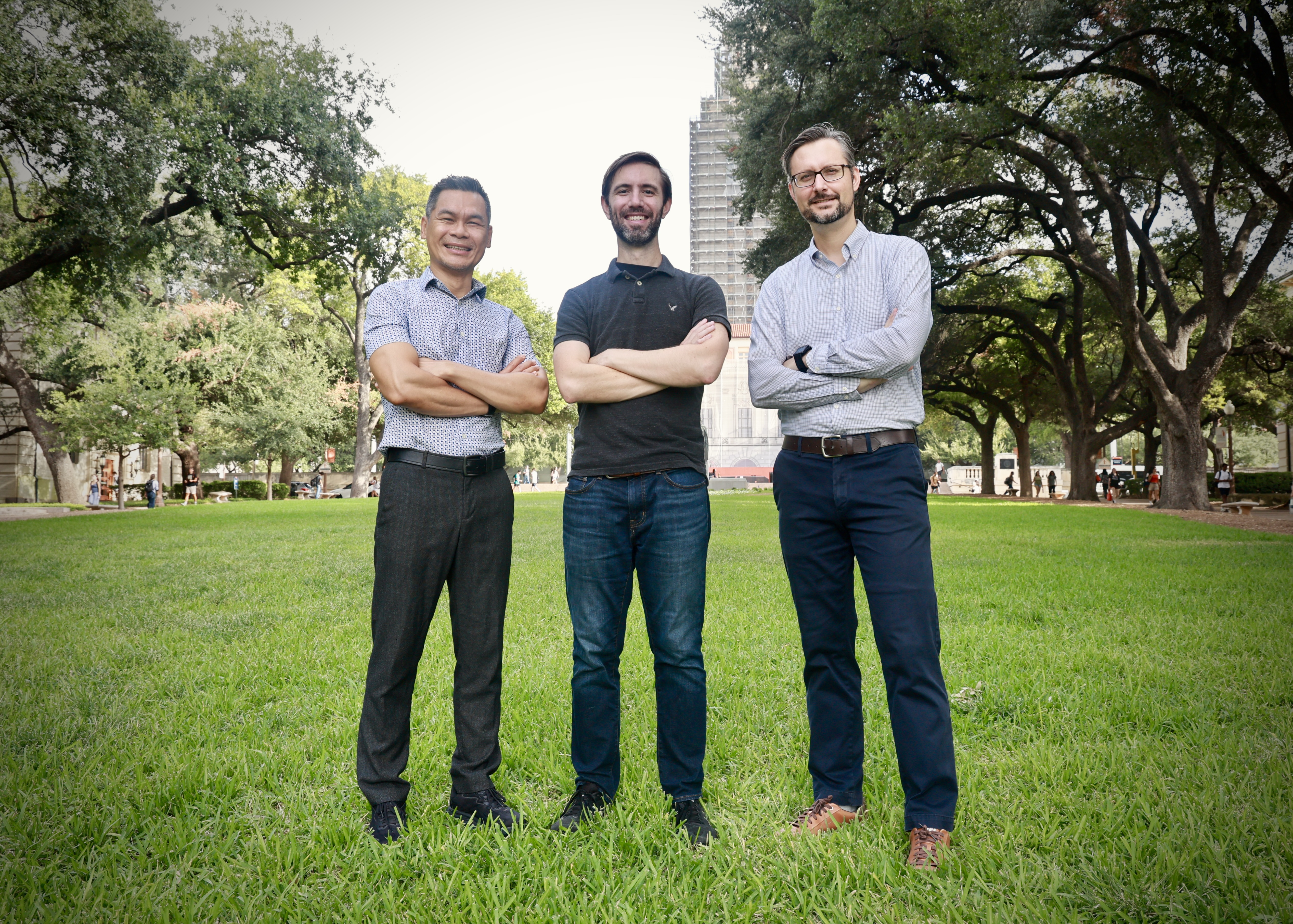 From l-r: Tan Bui-Thanh, Joshua Burby, David Hatch. Credit: Oden Institute