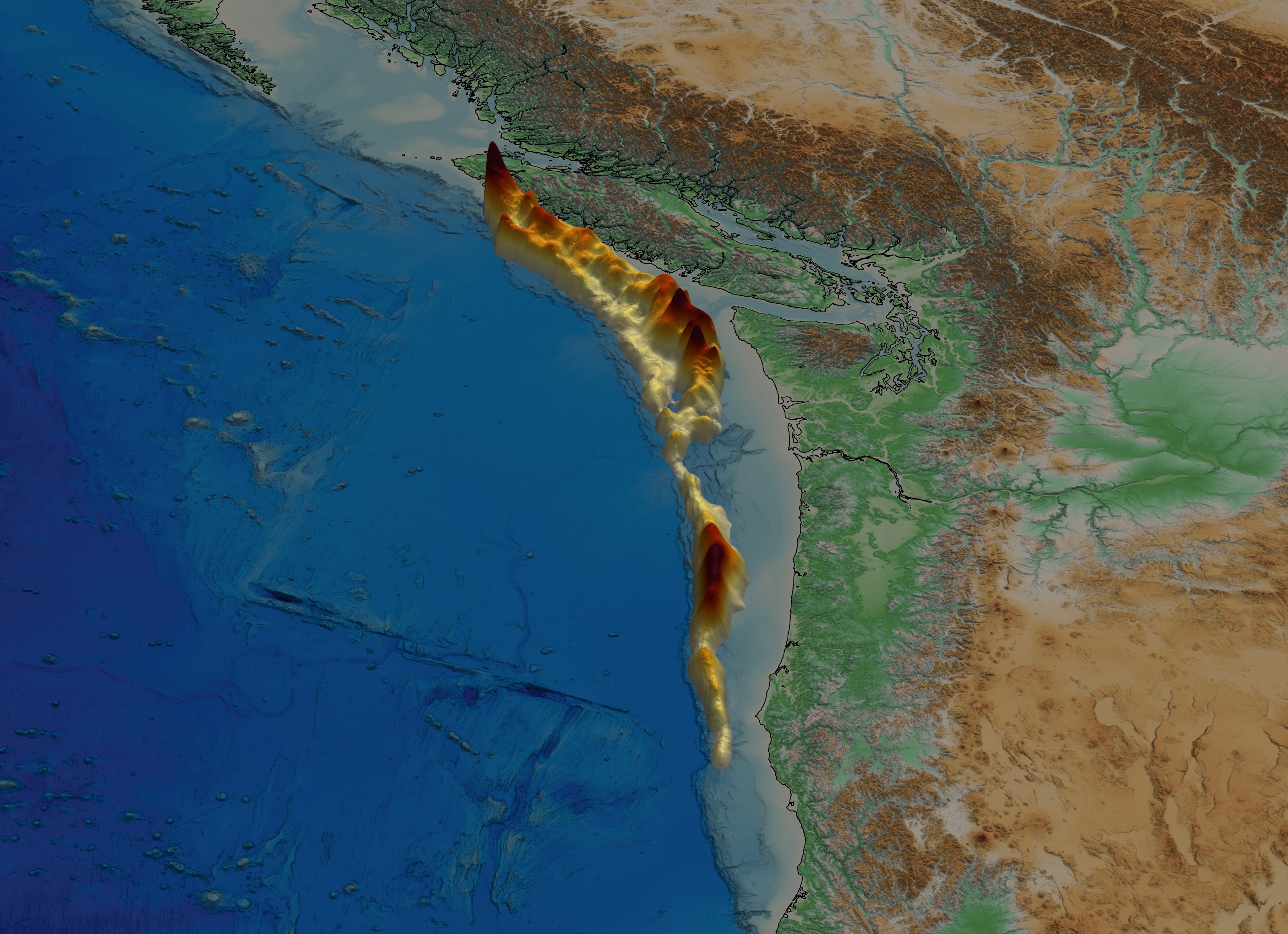 A digital twin for tsunami early warning in the Cascadia Subduction Zone. Image courtesy of OPTIMUS Research Center.