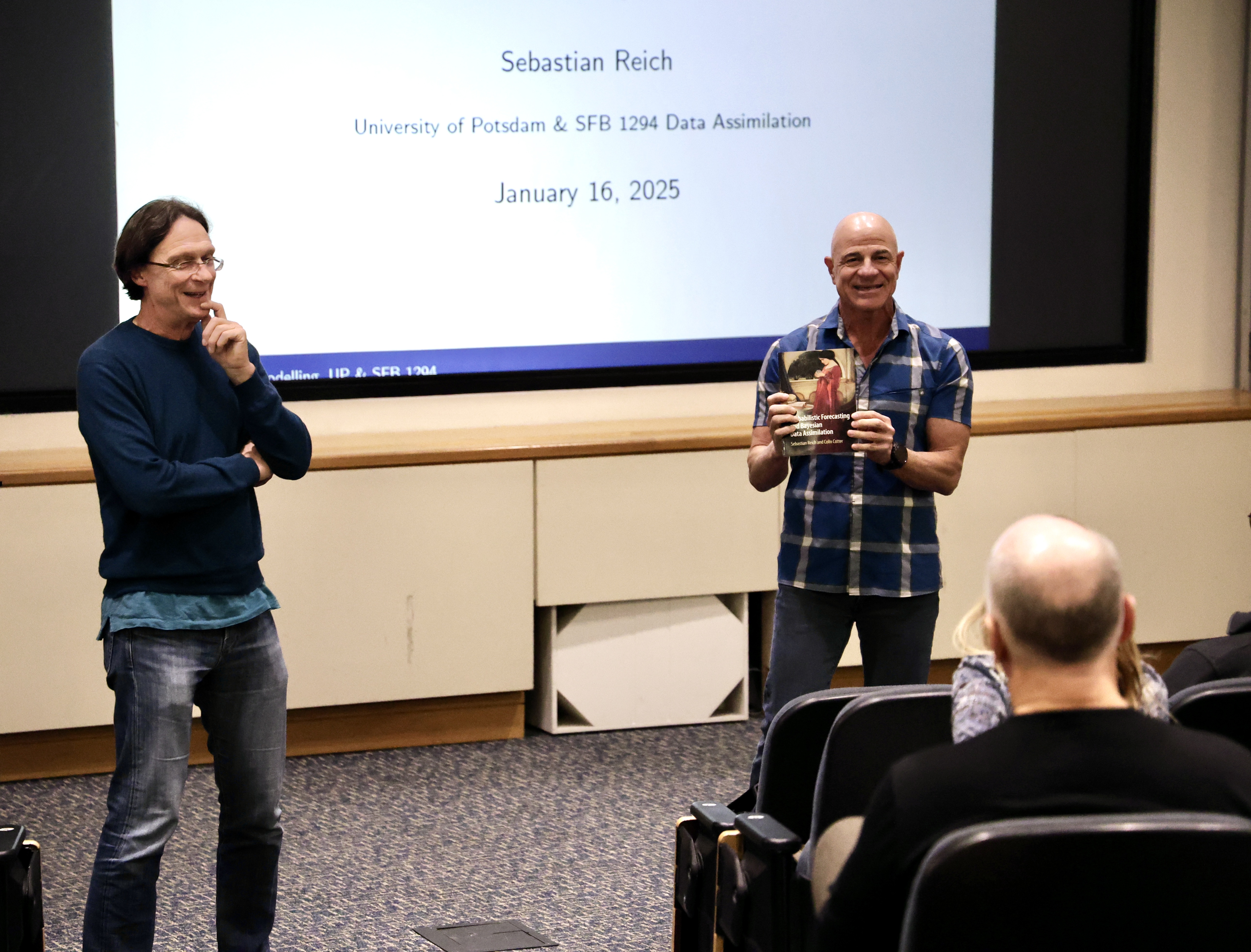 Sebastian Reich with Omar Ghattas (l). Credit: Oden Institute