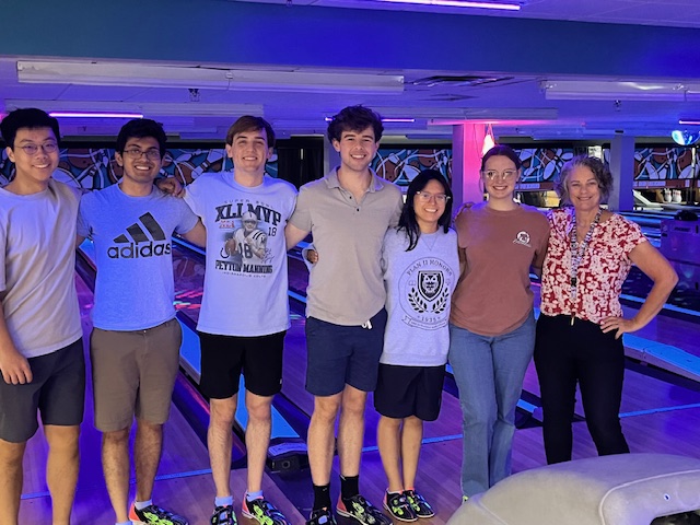 A group of interns enjoyed bowling at the campus Union.