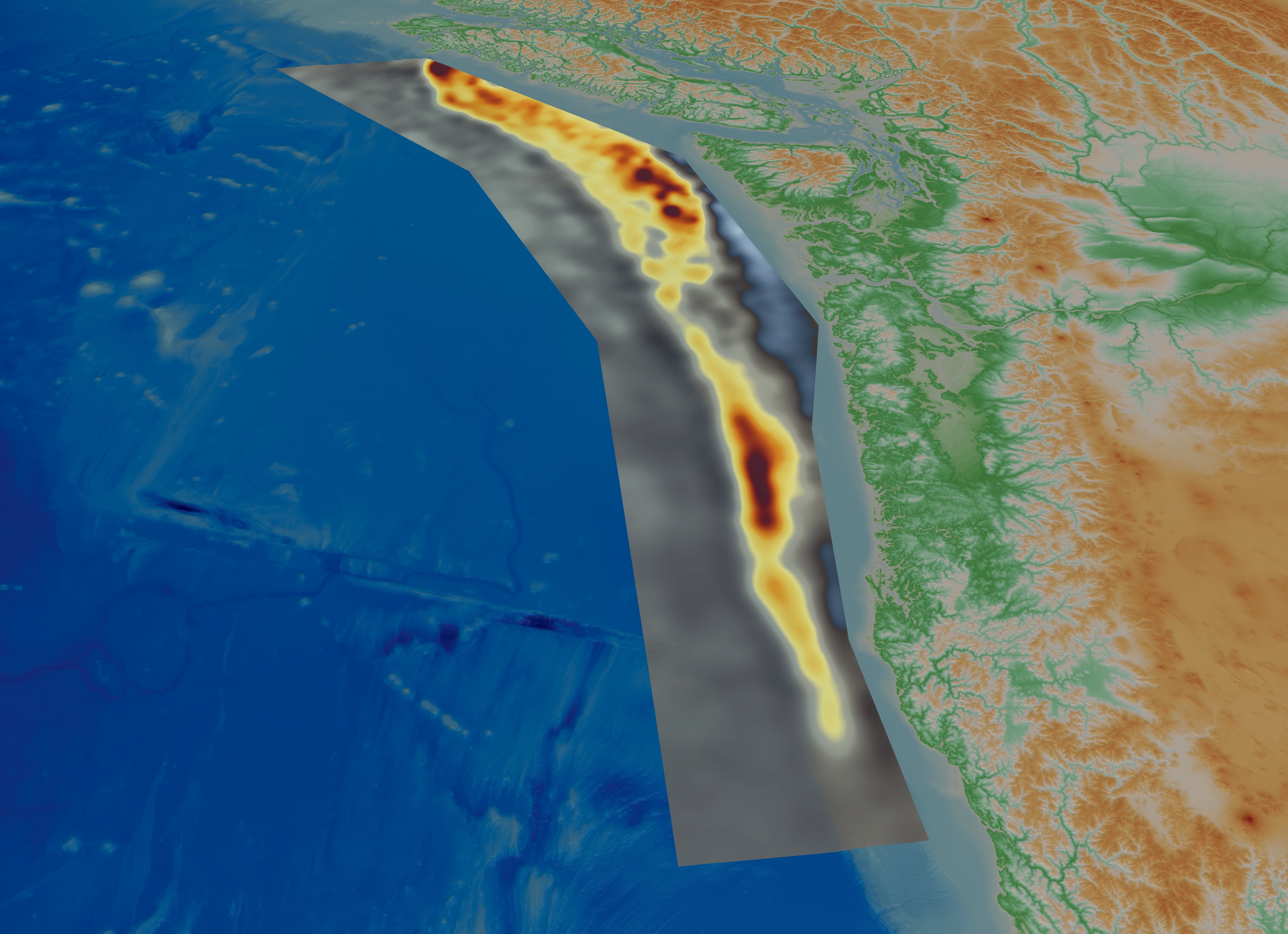 A digital twin for tsunami early warning in the Cascadia Subduction Zone. Image courtesy of OPTIMUS Research Center.